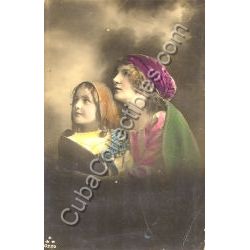 Woman and girl Postcard