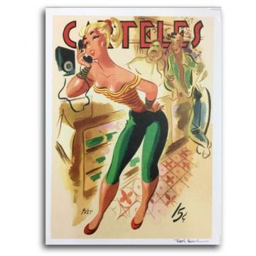 Carteles Giclee on canvas, Andres 1953 Get off the Phone