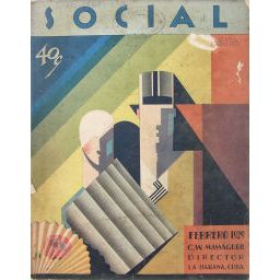 Social vintage Cuban magazine/revista Spanish, pub in Cuba - Edition: Febrero de 1929