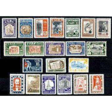 1953 SC 500-509, C79-C89 Jose Marti 100th Birthday Full set 21 stamps