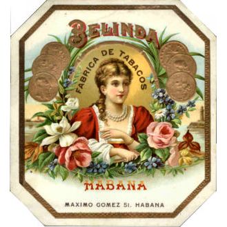 Belinda Cigar Box Label, Cuban