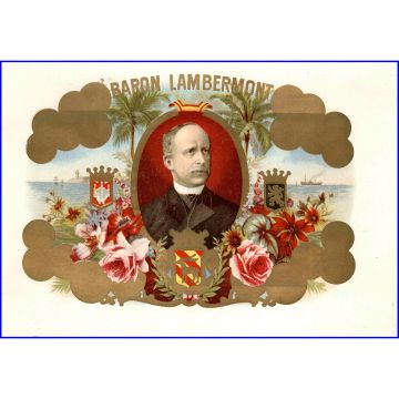 Baron Lambermont Cigar Box Label
