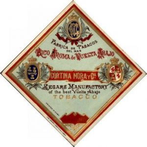Cortina Mora Cigar Box Label, Cuban