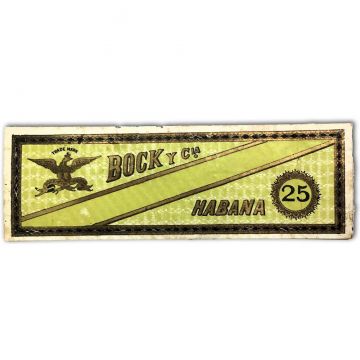 Bock y Ca. Cigar Box Label, Cuban
