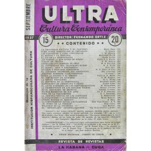Ultra vintage Cuban magazine/revista Spanish, pub in Cuba - Edition: 1937-09