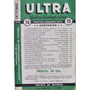 Ultra vintage Cuban magazine/revista Spanish, pub in Cuba - Edition: 1942-10