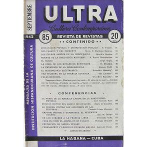 Ultra vintage Cuban magazine/revista Spanish, pub in Cuba - Edition: 1943-09