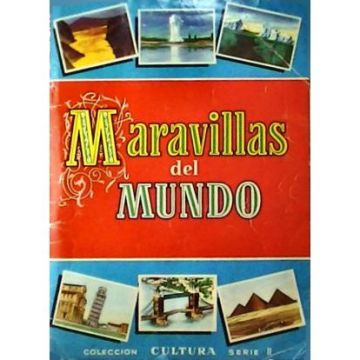 Maravillas del Mundo album con 196/250 postalitas cubanas
