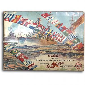 Album de tarjetas postales de barcos de guerra Internacionales