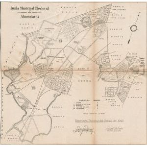 Almendares, Cuba Mapa del barrio, Habana, 1943 Original