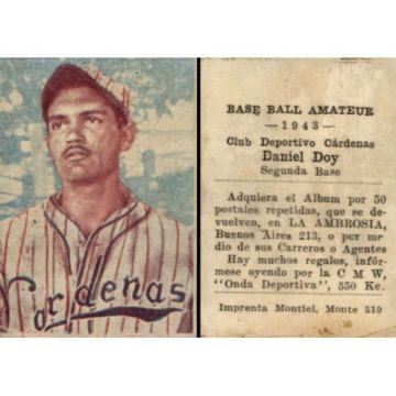 Daniel Doy Club Cardenas Baseball Card 1943 - Cuba