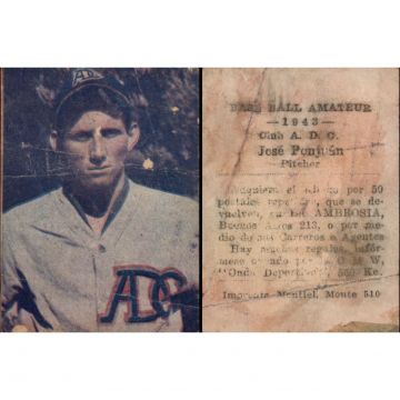 Jose Ponjuan Club A.D.C. Baseball Card 1943