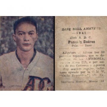 Panchin Suarez Club A.D.C. Baseball Card 1943 - Cuba