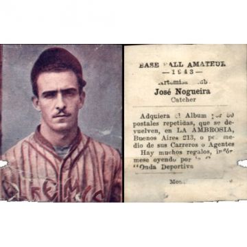 Jose Nogueira Artemisa Baseball Card 1943 - Cuba