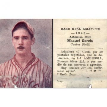 Manuel Garcia Artemisa Baseball Card 1943 - Cuba