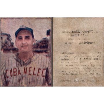 Alfonso Rodriguez, Cubaneleco Baseball Card 1943 - Cuba