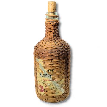 Bottle Vintage Sloppy Joe's Cuban Rum empty bottle.