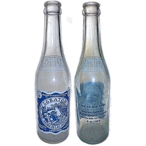 Vintage Cuba Soft Drink Bottles > Bottle Lobaton water, 9.5 inches ...