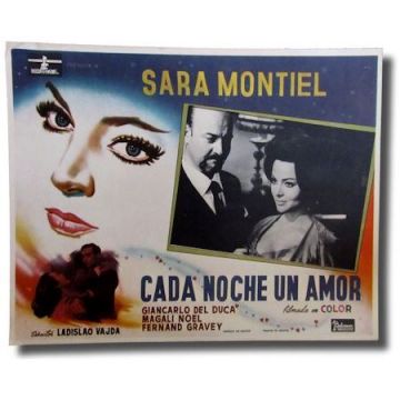 Cada Noche Un Amor Movie Lobby Card, escena 3 Sara Montiel