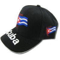 Cap with a embroidery Cuban Flag Black Bandera Cubana