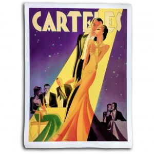 Carteles poster on art heavy paper, Andres 1953, Elegant Couple.