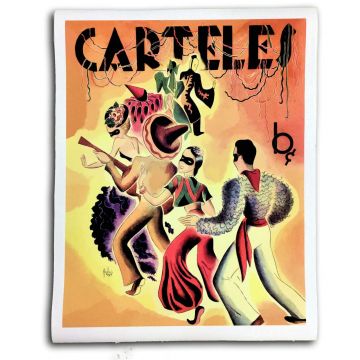 Carteles poster on art heavy paper, Andres 1953, Conga Line.
