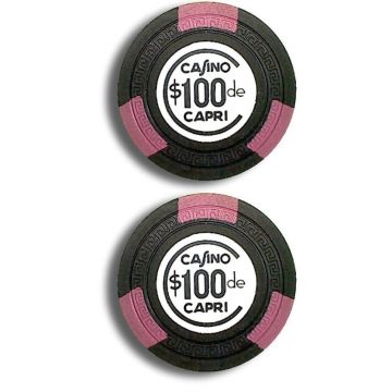 Casino Capri chip $100 Black-Lilac