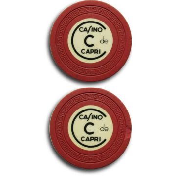Casino Capri chip C - Red -nick