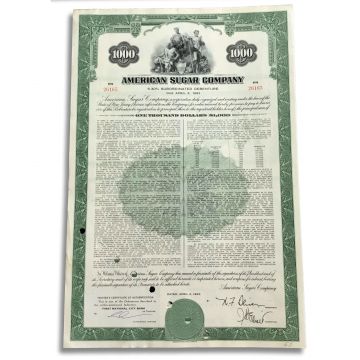 American Sugar Company, 1963, Bond Certificate