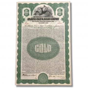 Atlantic Fruit Sugar Company, 1924, Bond Certificate