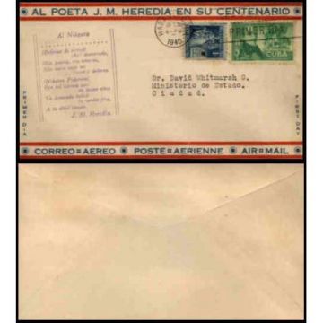 First Day Cover Stamp Cuba 1940-12-30 d