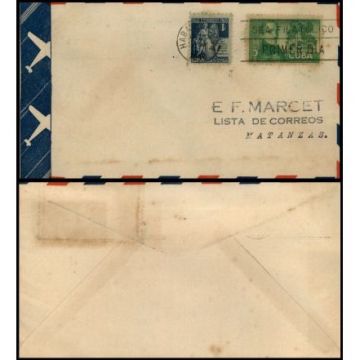 First Day Cover Stamp, Heredia, Cuba 1940-12-30