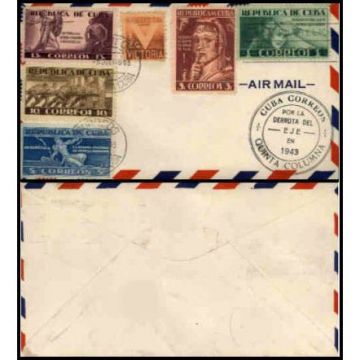 First Day Cover Stamp, Quinta Columna Cuba 1943-07-05