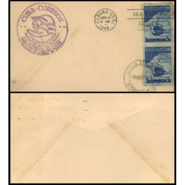 First Day Cover Stamp, Isla de Pinos Cuba 1949-04-26