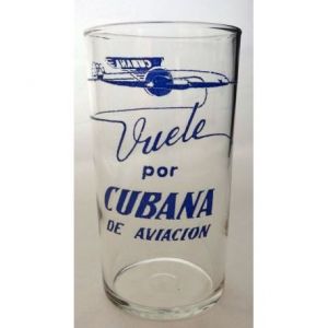 Advertising glass Cubana de Aviacion early 1950's
