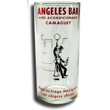 Advertising glass, Angeles Bar, Camaguey