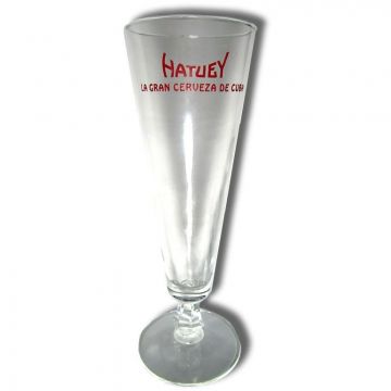 Advertising beer glass gobblet Cerveza Hatuey