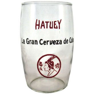 Advertising beer glass Cerveza Hatuey