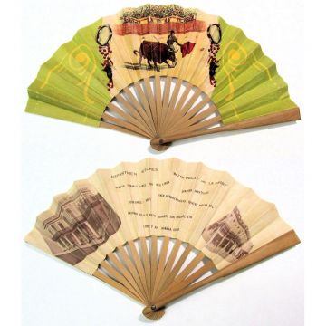 Folding Advertising hand fan from Department Stores