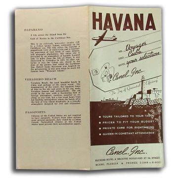 Travel brochure to Havana from Canel Inc