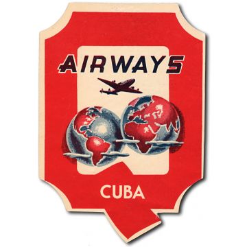 Cuban Luggage label, Airways Q Older label, English