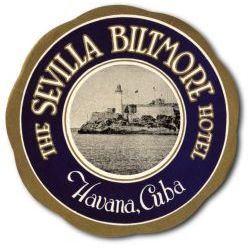 Cuban Luggage label, Hotel Sevilla Biltmore
