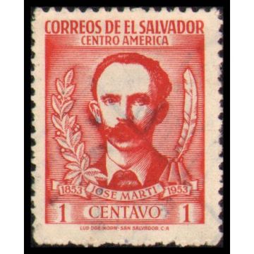 1953 El Salvador 1 Cent. Scott Cat. # 631 Used