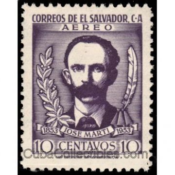 1953 El Salvador 10 Cents. Aereo Scott Cat. # C-142 NEW