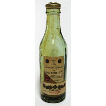 Vintage Cuban Miniature liquor bottle Bacardi Cuba-oro