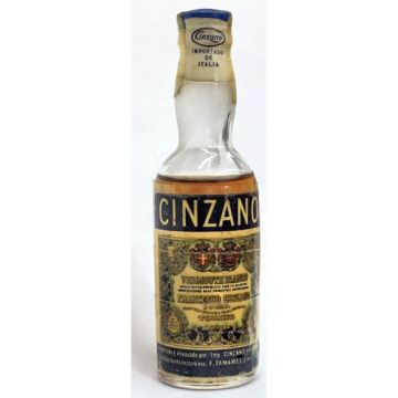 Vintage Cuban Miniature liquor bottle Cinzano Vermouth Bianco
