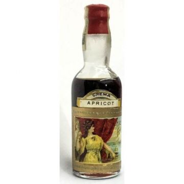 Vintage Cuban Miniature liquor bottle Crema Fina Apricot