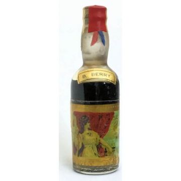 Vintage Cuban Miniature liquor bottle Crema Fina B. Berry