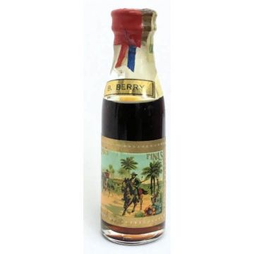 Vintage Cuban Miniature liquor bottle Crema Fina B. Berry