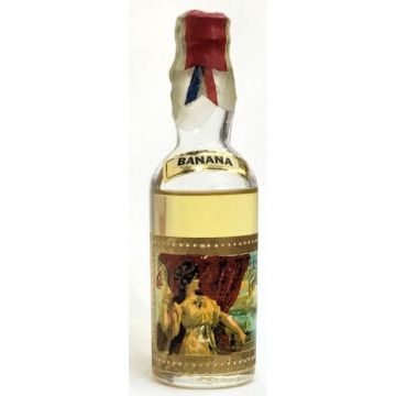 Vintage Cuban Miniature liquor bottle Crema Fina Banana